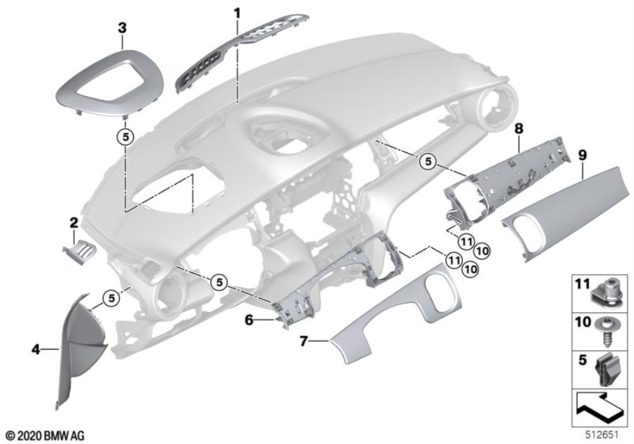 51459893541 - MINI Decorative trim aluminum driver's side. ALLOY ...